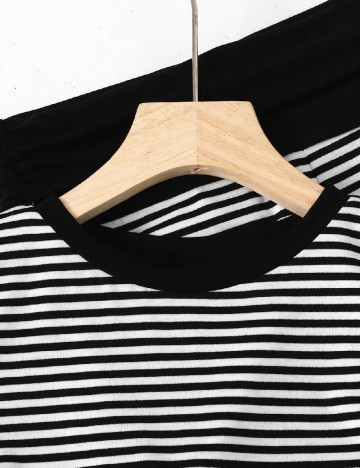 Compleu Shein Kids, alb/negru