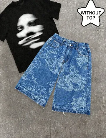 Pantaloni scurti Shein Kids, albastru