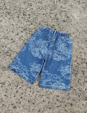 Pantaloni scurti Shein Kids, albastru
