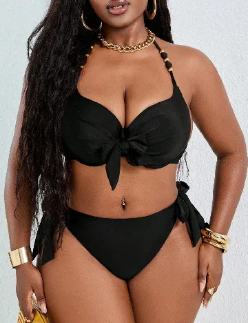 Costum de baie SHEIN CURVE, negru