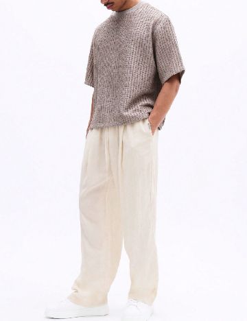 Pantaloni SUMWON, ecru