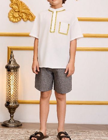 Compleu Shein Kids, alb/gri