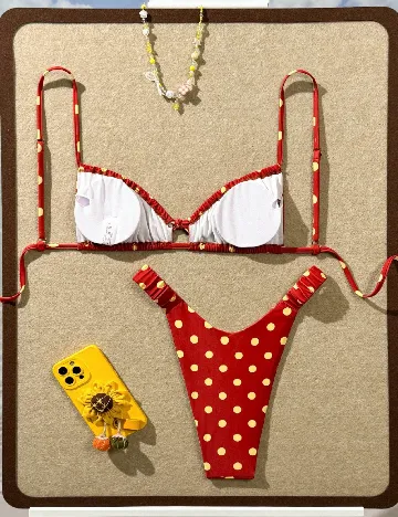 Costum de baie SHEIN, rosu