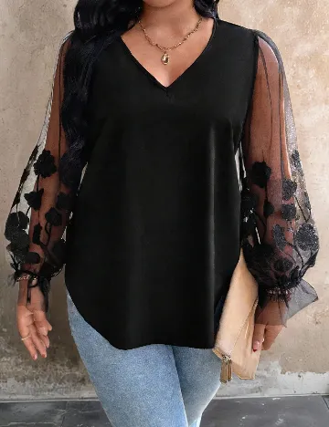 Bluza SHEIN CURVE, negru