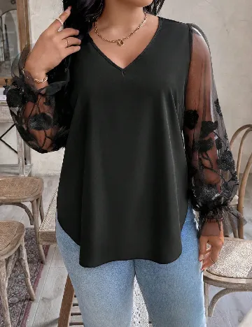 Bluza SHEIN CURVE, negru