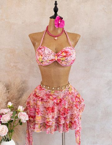 Costum de baie SHEIN, floral print
