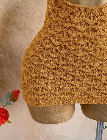 Rochie de plaja SHEIN, mustar