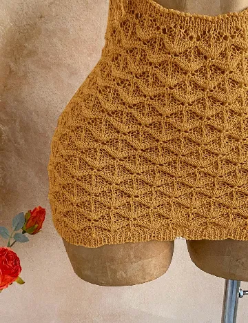 Rochie de plaja SHEIN, mustar