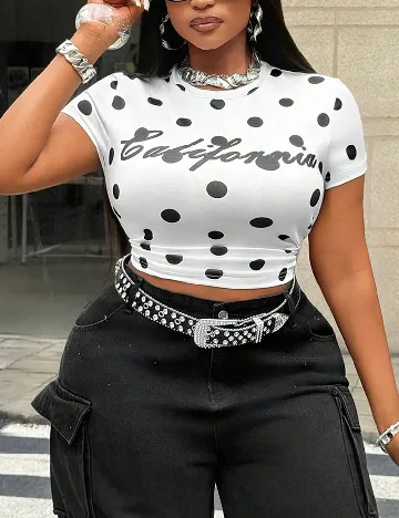 Tricou SHEIN CURVE, alb
