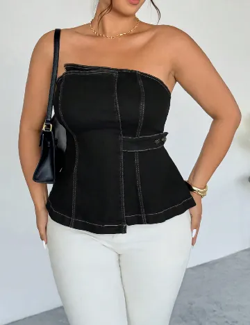 Top SHEIN CURVE, bleumarin inchis
