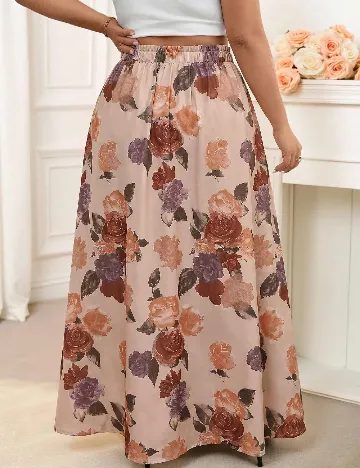 Fusta SHEIN CURVE, floral print