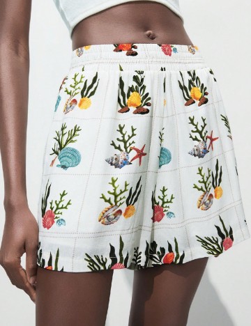 Pantaloni scurti SHEIN, alb