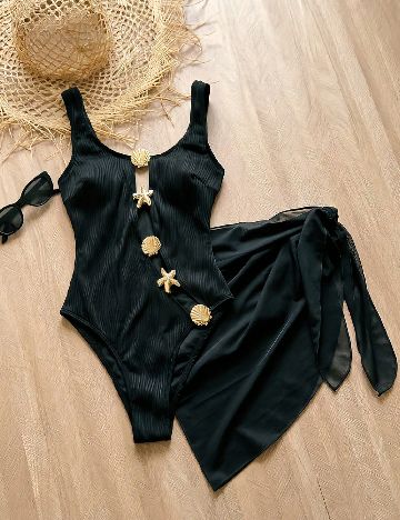 Costum de baie SHEIN, negru
