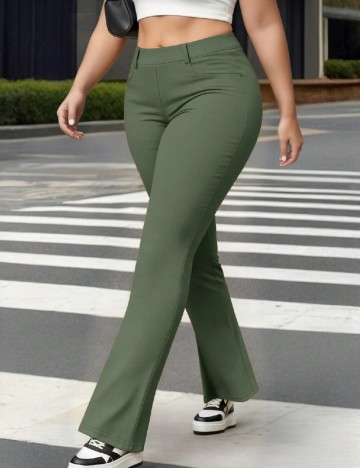Pantaloni SHEIN CURVE, verde