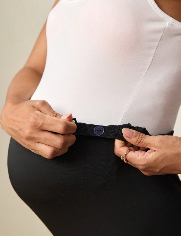 Colanti trei sferturi SHEIN Maternity, negru