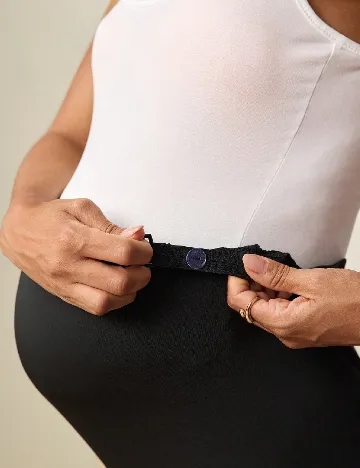 Colanti trei sferturi SHEIN Maternity, negru
