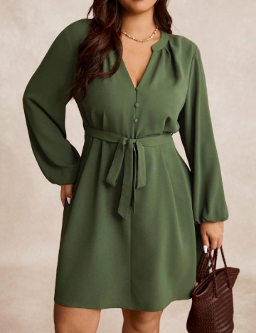 Rochie scurta SHEIN CURVE, verde