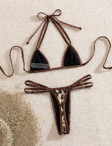 Costum de baie SHEIN, maro