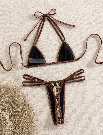 Costum de baie SHEIN, maro