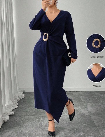 Rochie medie SHEIN CURVE, bleumarin