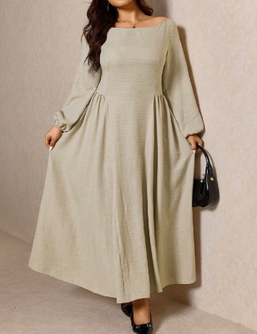 Rochie lunga SHEIN CURVE, crem