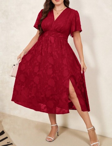 Rochie medie SHEIN CURVE, rosu