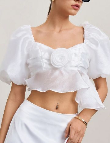 Top SHEIN, alb