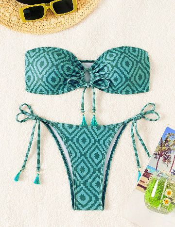 Costum de baie SHEIN, verde