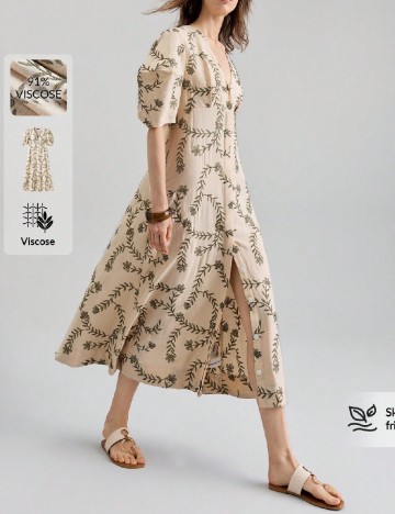 Rochie medie SHEIN, crem