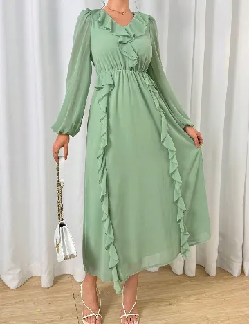 Rochie lunga SHEIN, verde