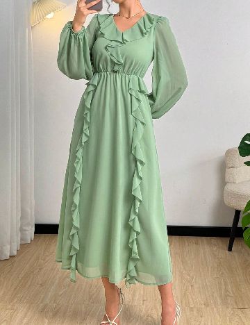 Rochie lunga SHEIN, verde
