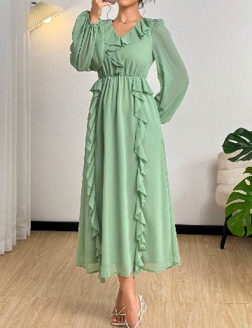 Rochie lunga SHEIN, verde
