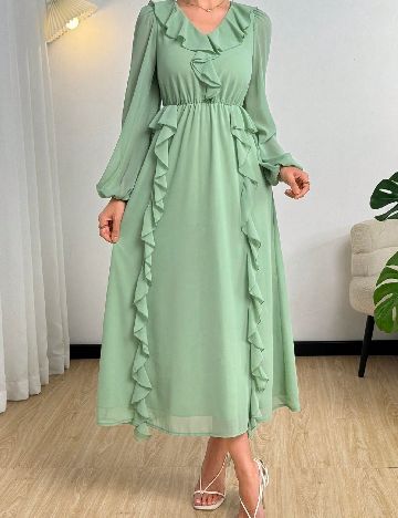 Rochie lunga SHEIN, verde