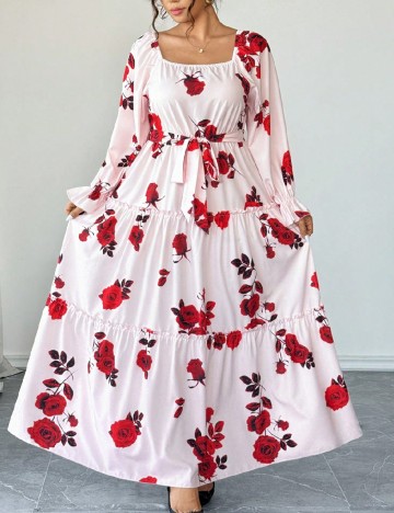 Rochie lunga SHEIN CURVE, roz