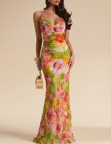 Rochie lunga SHEIN, floral print