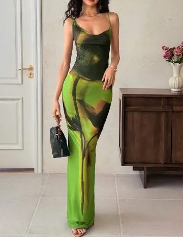 Rochie lunga SHEIN, verde
