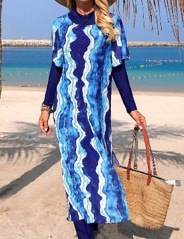 Costum de baie SHEIN, albastru