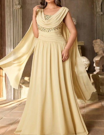 Rochie lunga SHEIN CURVE, galben deschis