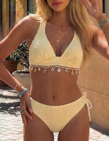 Costum de baie SHEIN, galben