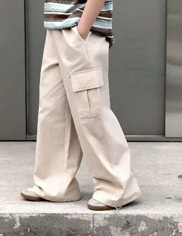 Pantaloni Shein Kids, crem