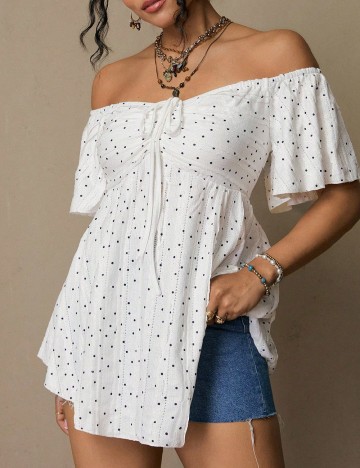 Bluza SHEIN CURVE, alb