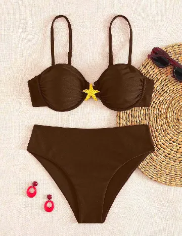 Costum de baie SHEIN, maro