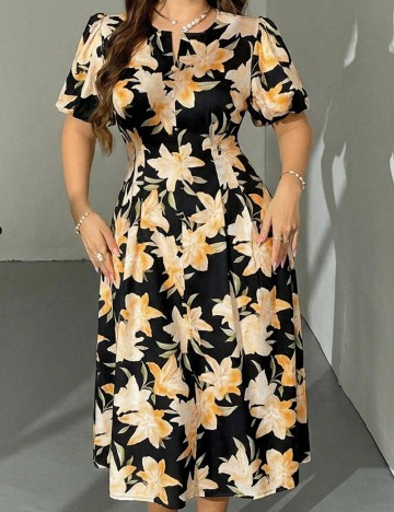 Rochie medie SHEIN CURVE, floral print