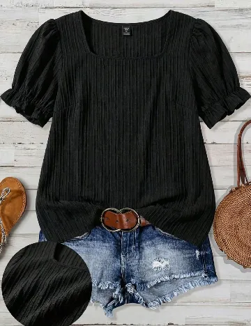 Tricou SHEIN CURVE, negru