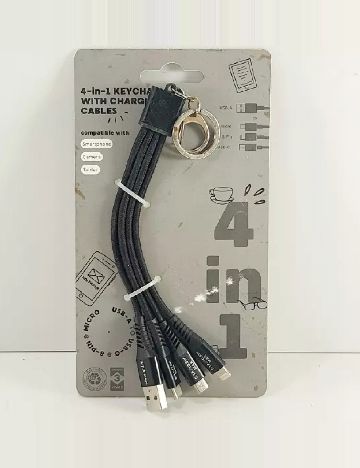 Breloc 3 in 1 cu cabluri de incarcare SHI B.V., negru