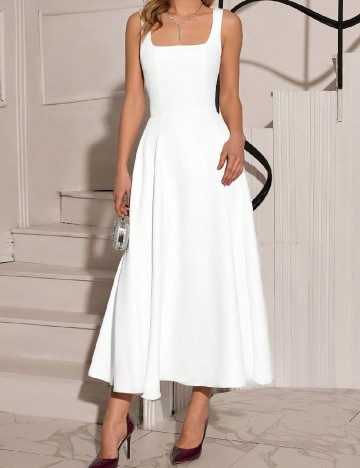 Rochie medie SHEIN, alb