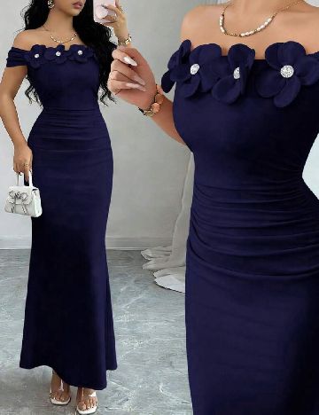 Rochie lunga SHEIN, bleumarin inchis