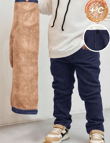 Pantaloni Shein Kids, bleumarin