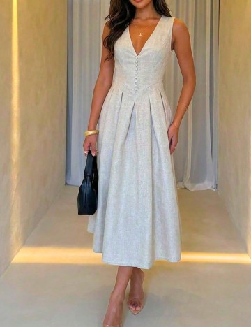 Rochie medie SHEIN, crem