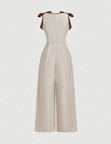 Salopeta SHEIN CURVE, crem